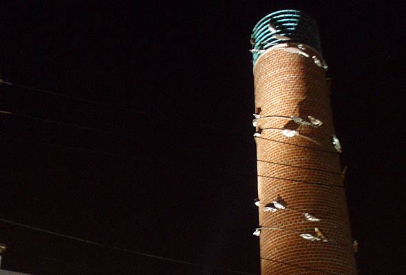 Smokestack at Night