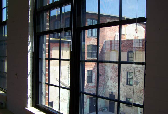 View of Courtyard through Window